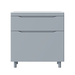 Vivon Тумба с раковиной Shelly 80 серая матовая – фотография-7